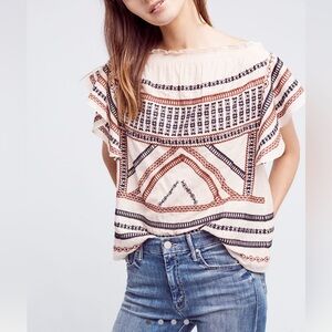 Anthropologie Love Sam embroidered Gretel blouse size XS